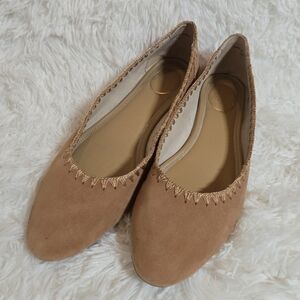 Jack Rogers tan suede women's flats